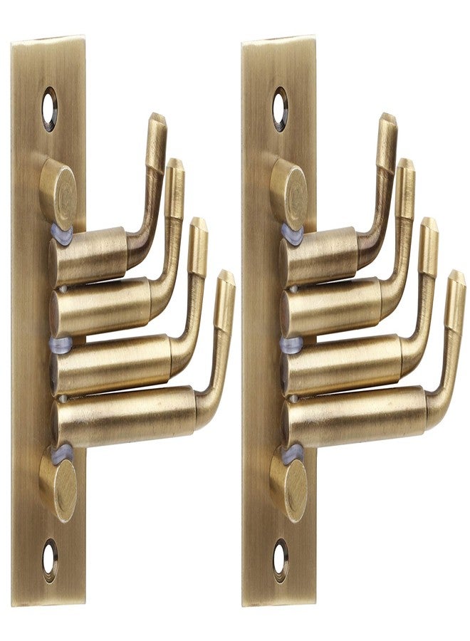 DOCOSS Flexible Antique Brass Cloth Hanger for Wall Hooks for Hanging Cloth Hook and Towel Hangers,Door Hangers,Movable Hook -Pack of 2 - Image 1